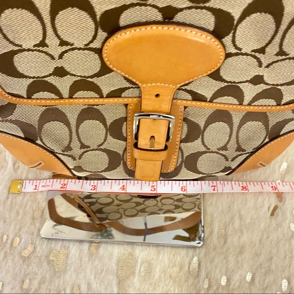 Coach Signature Fabric Crossbody leather trim - Picture 5 of 8